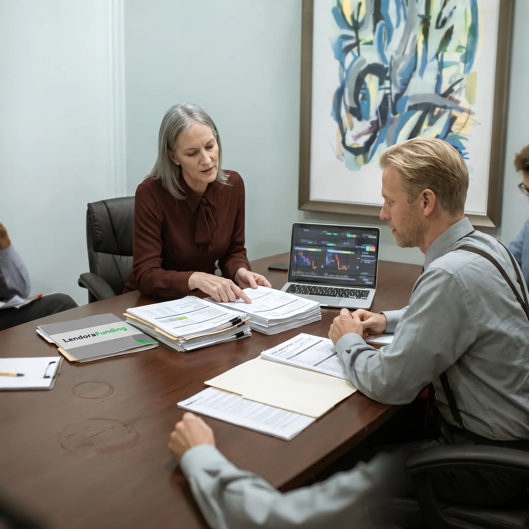 Advisor discussing a business line of credit