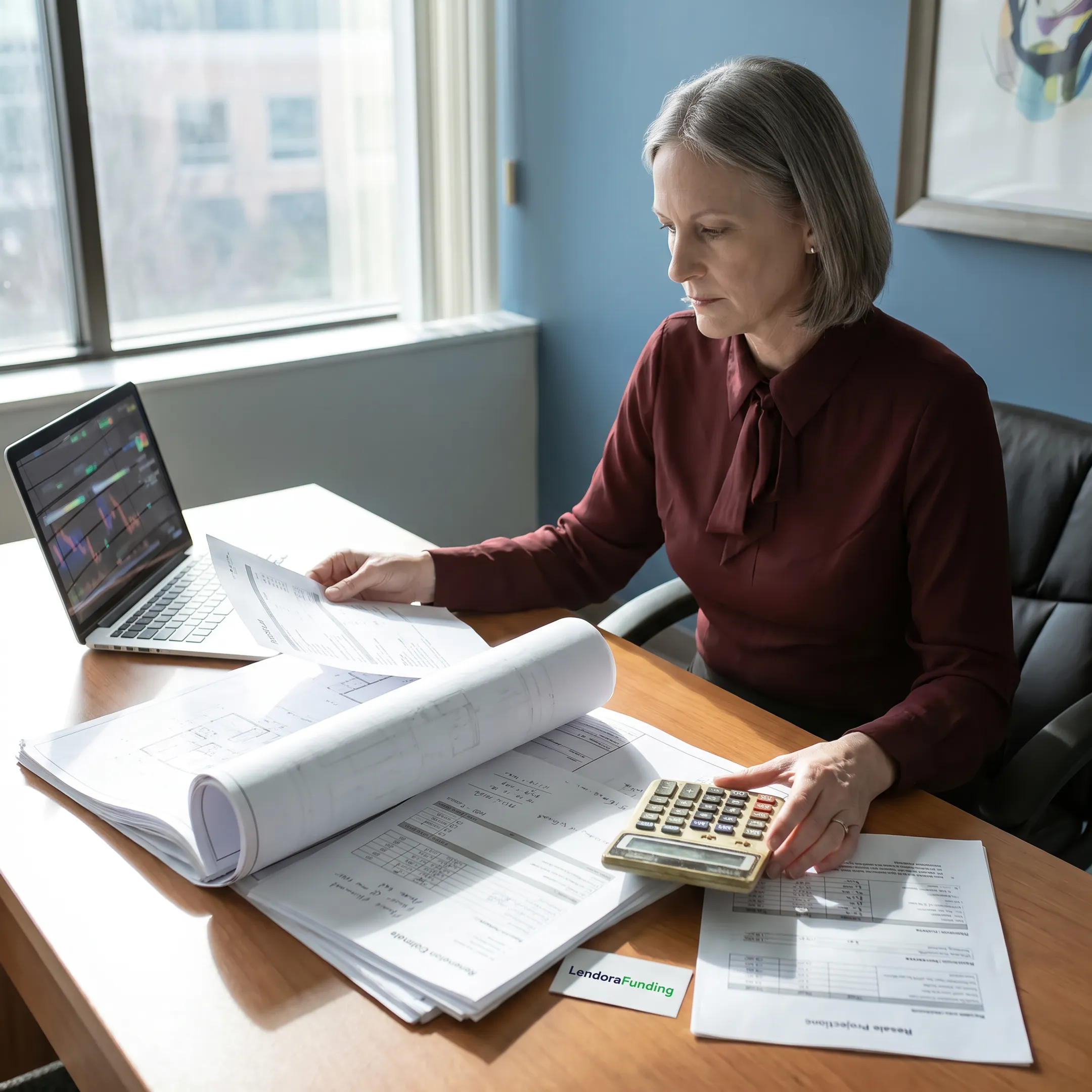 Real estate investor reviewing a fix-and-flip budget