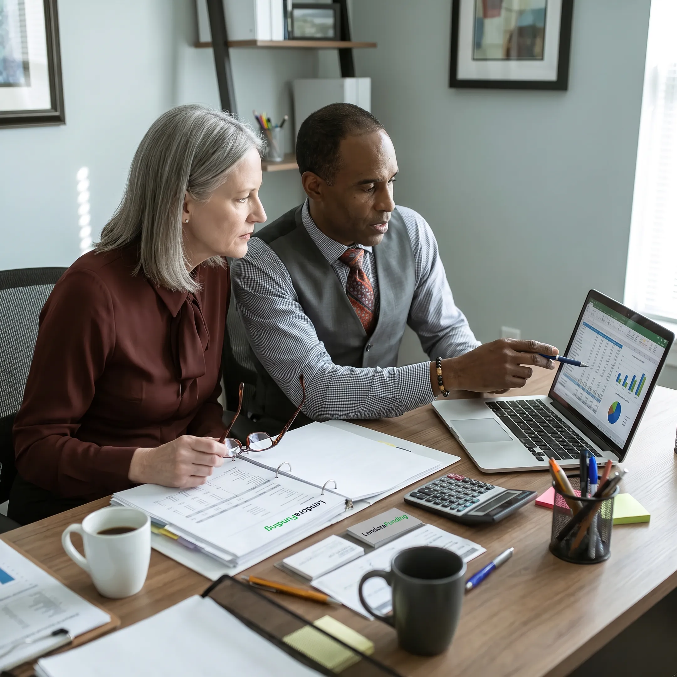 Business owner reviewing funding options with an advisor