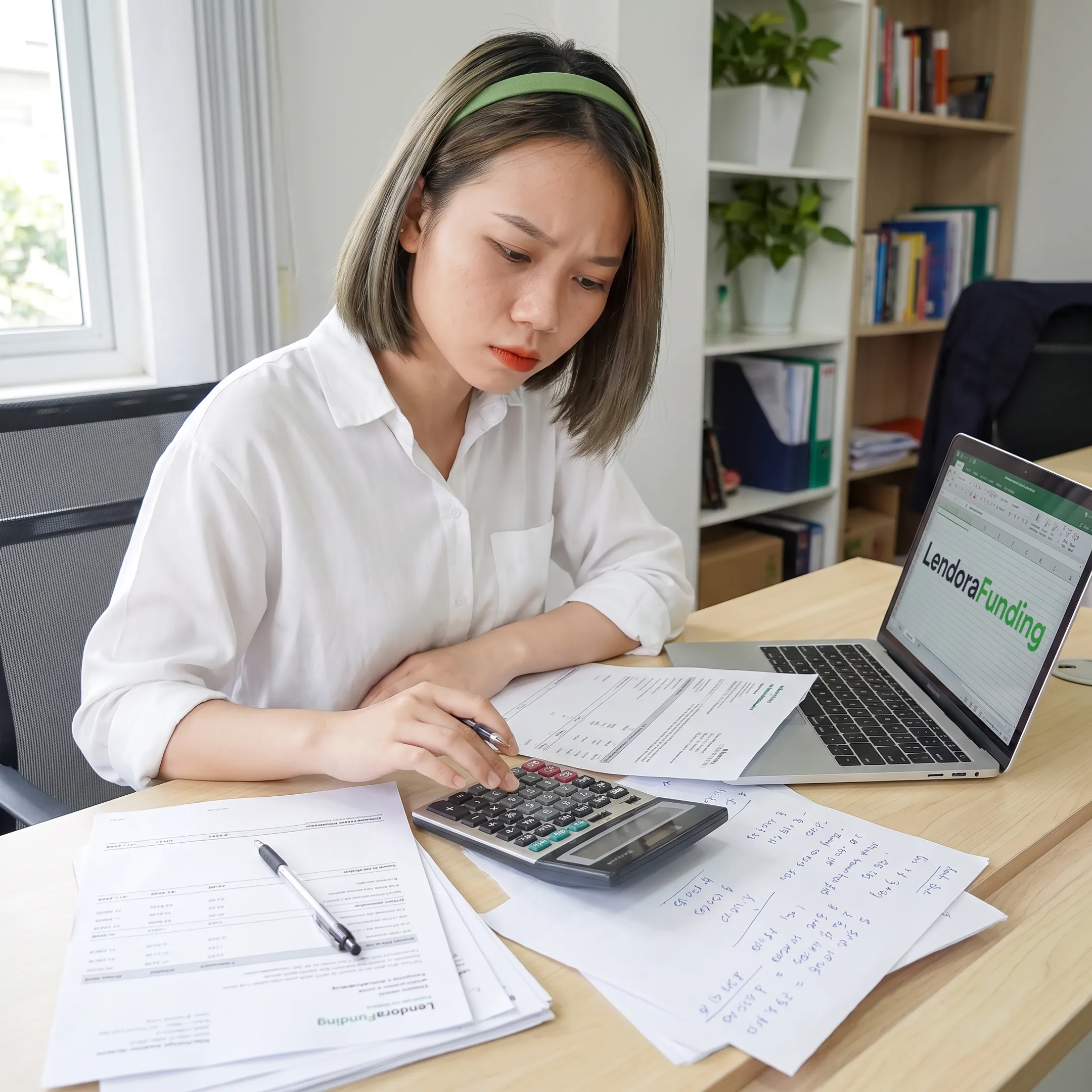 Business owner reviewing online funding options