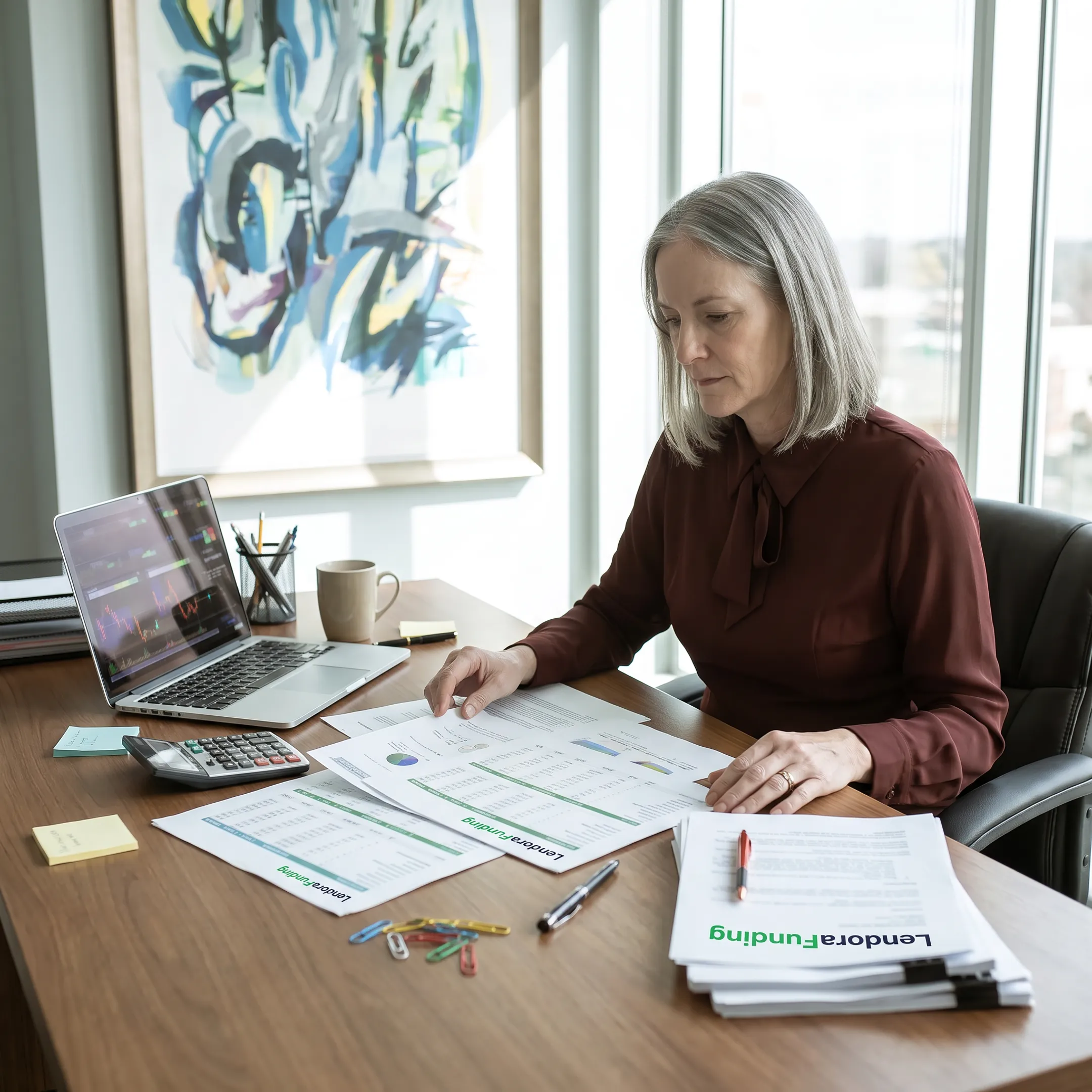 Entrepreneur reviewing startup funding options