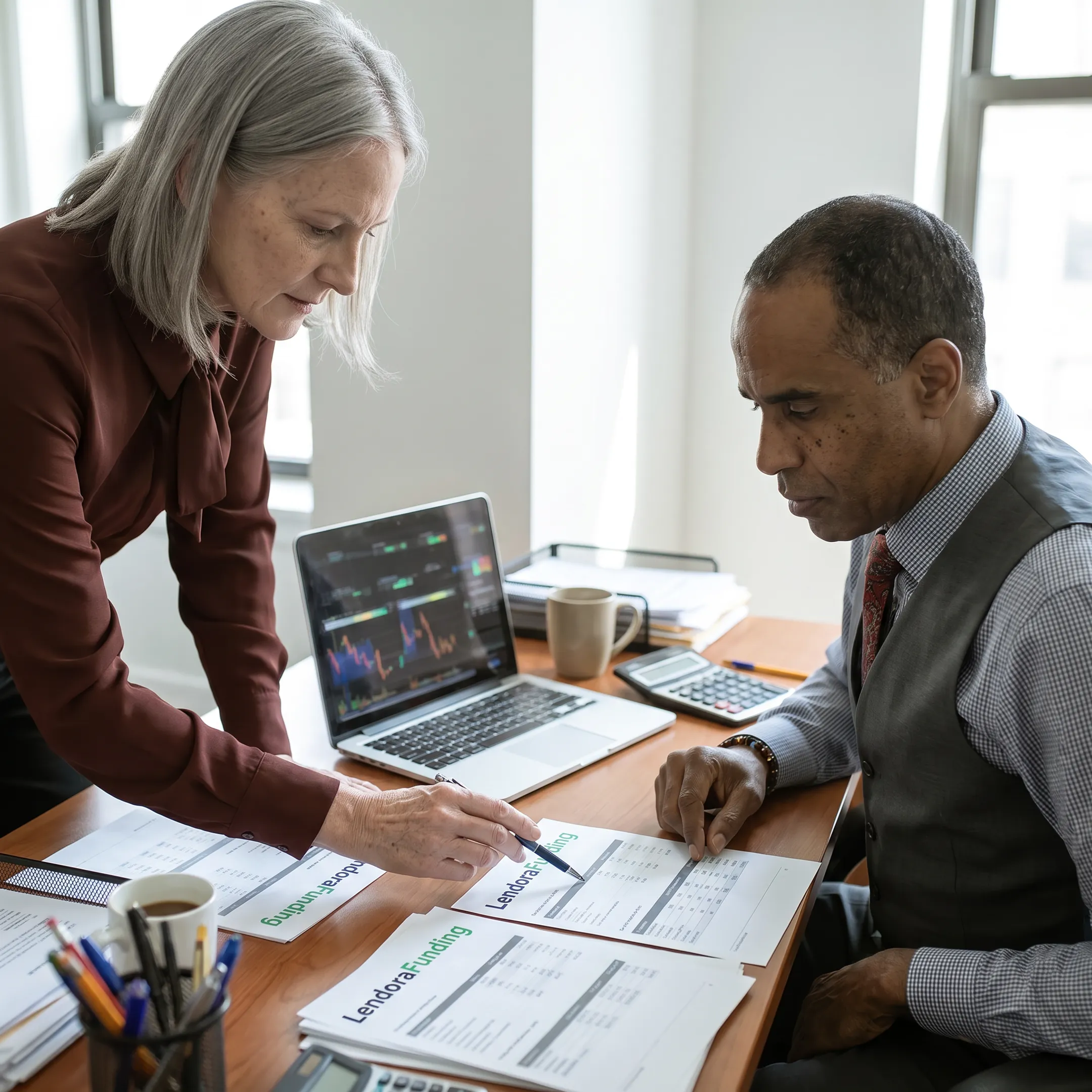 Business owner reviewing working capital options