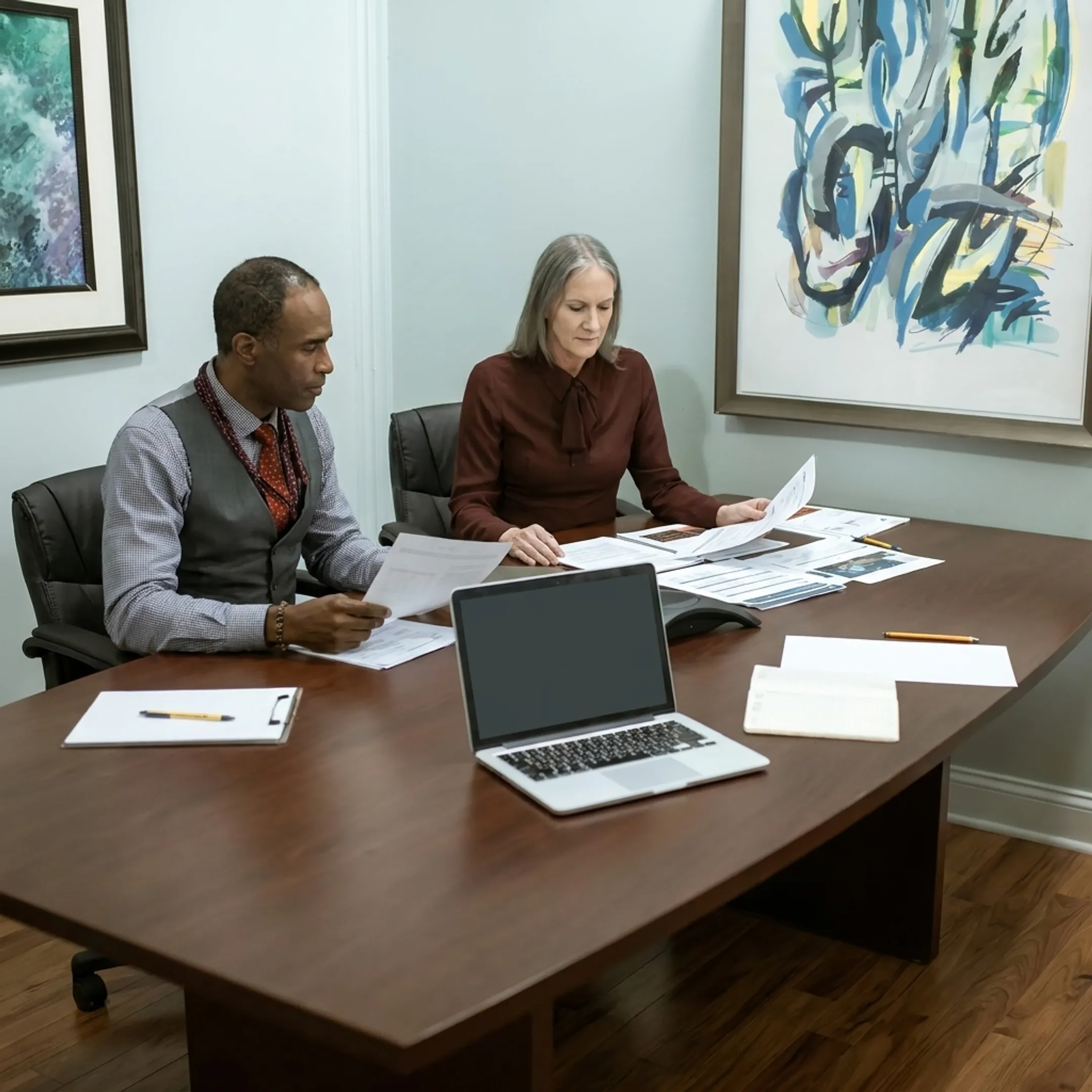 Investor discussing commercial property refinancing options with a funding specialist