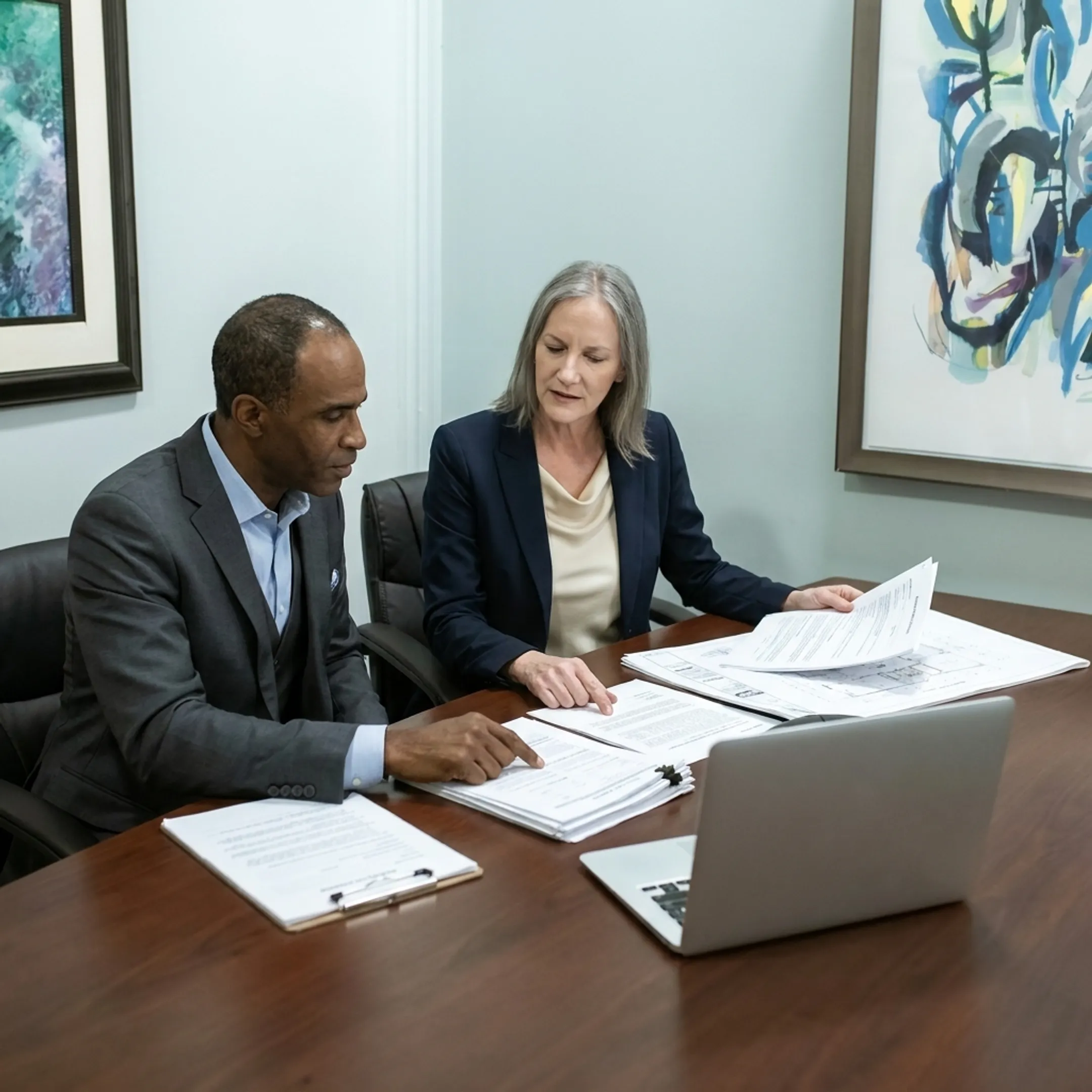 Funding specialist discussing real estate investment options