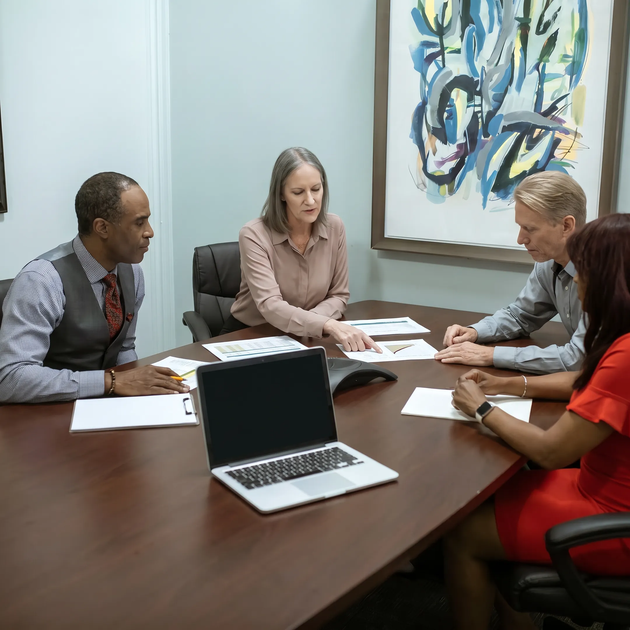 Real estate investor discussing rental loan options