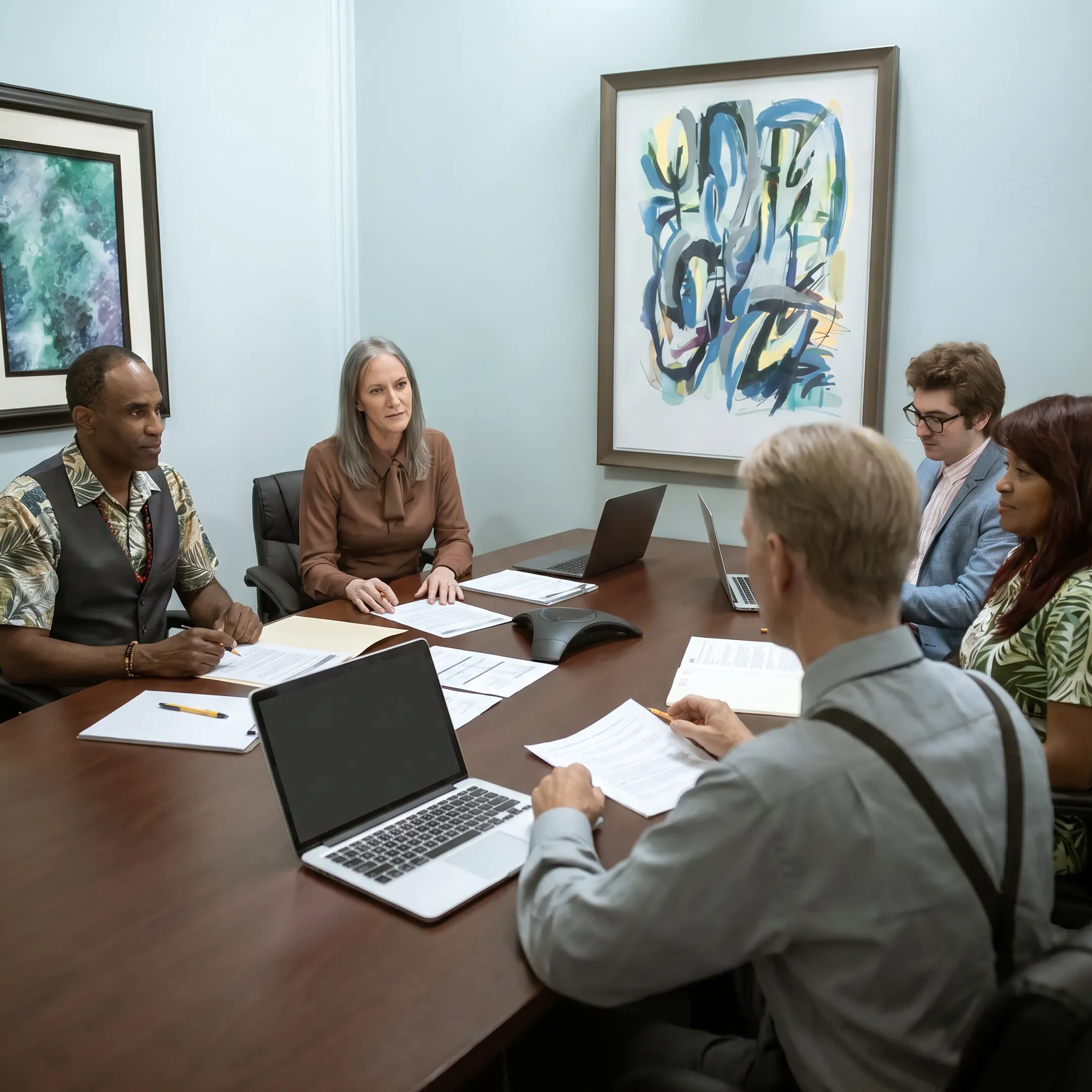 Funding specialist discussing real estate investment plans