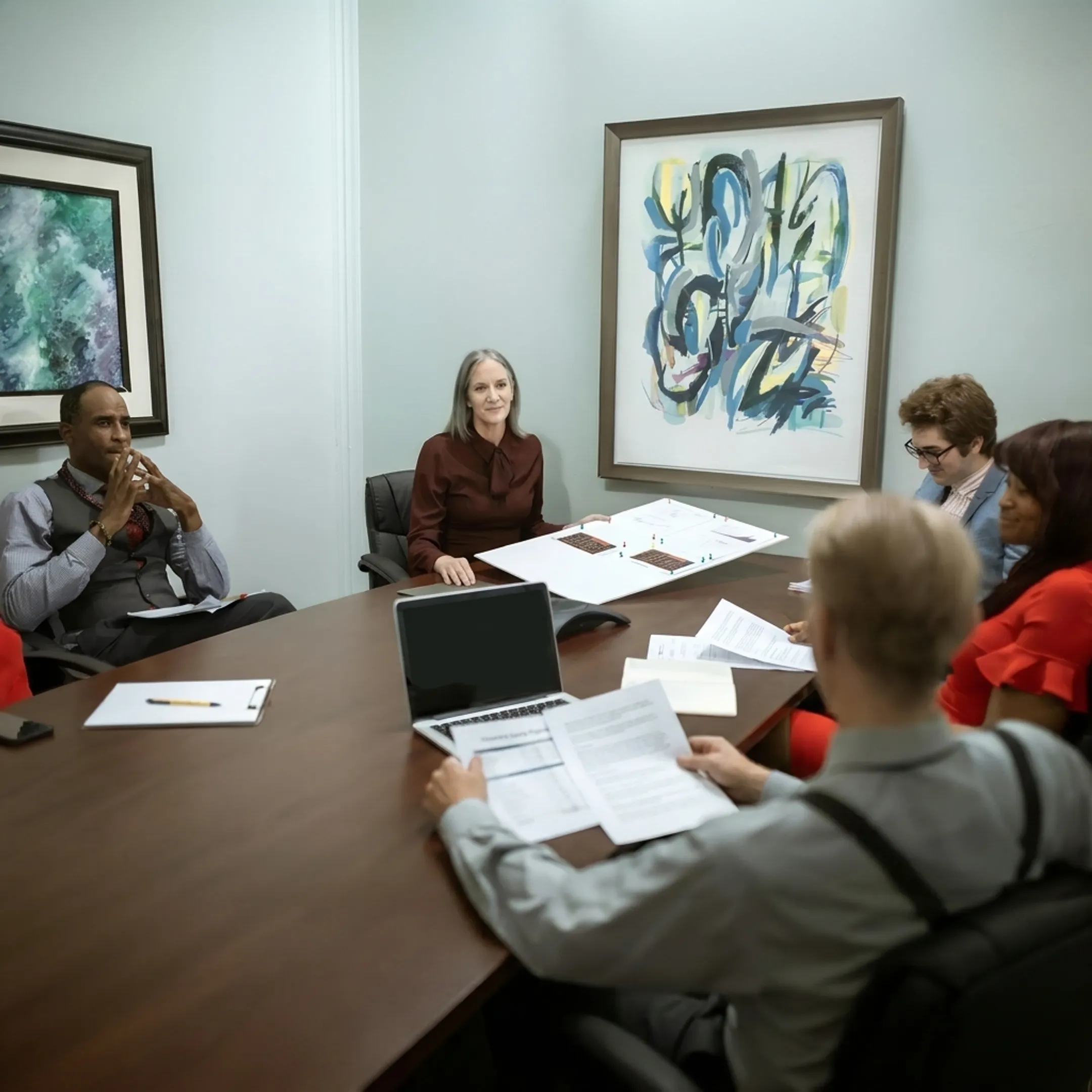 Investor discussing property equity and refinance options