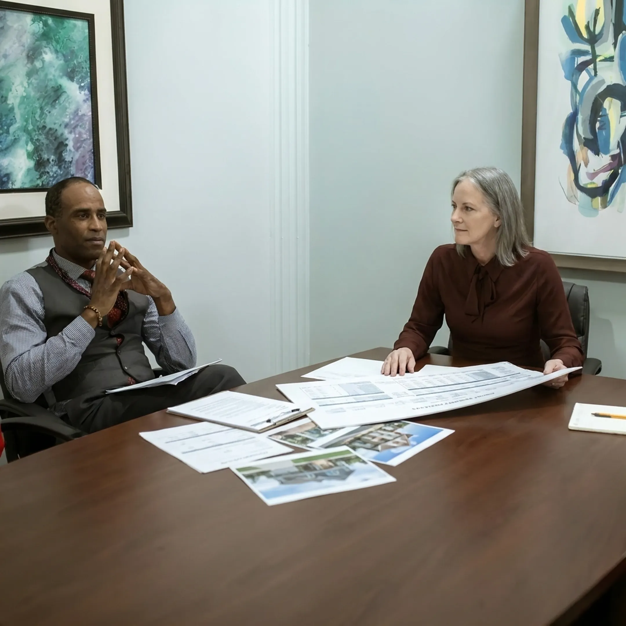 Investor discussing rental property financing with a funding specialist