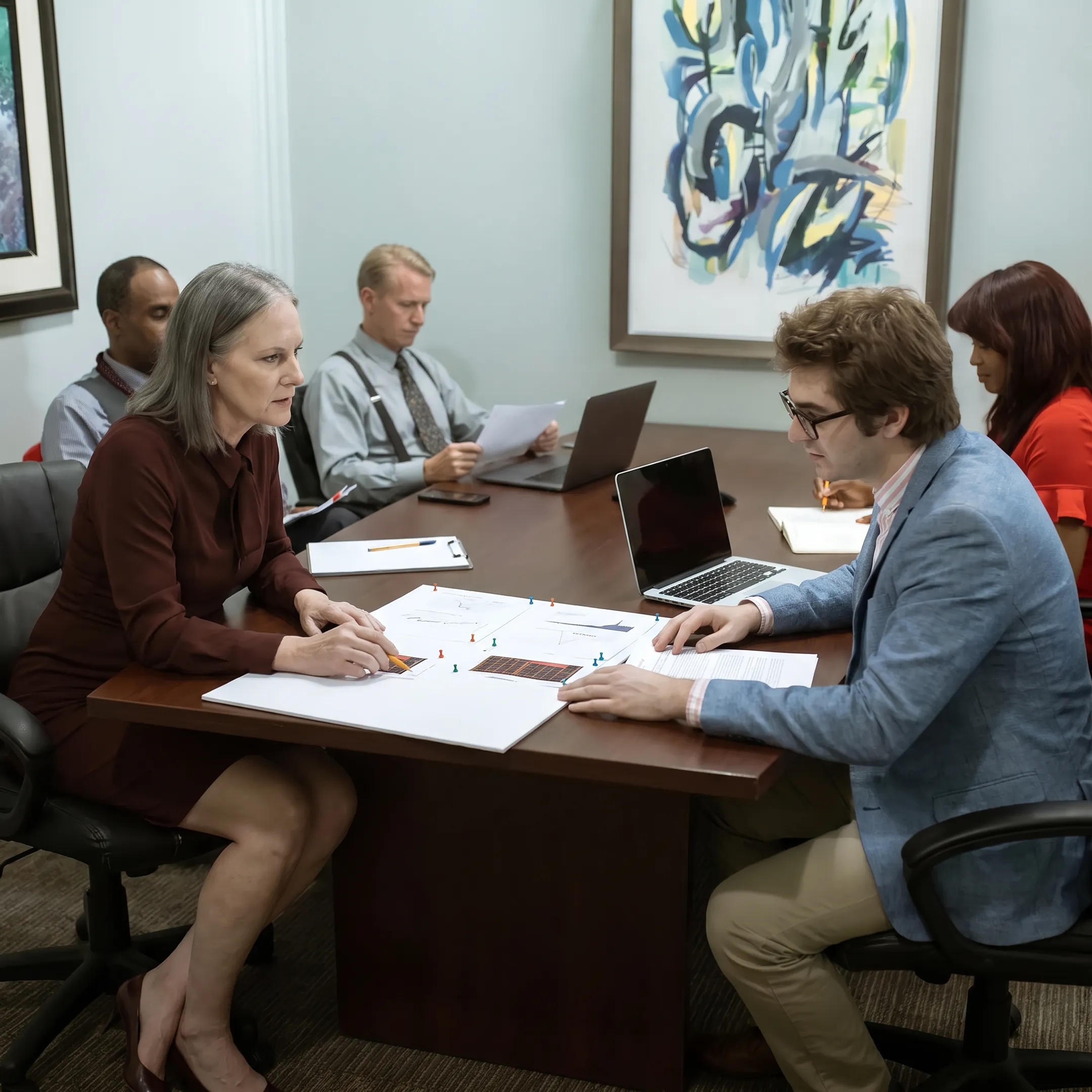 Investor discussing real estate financing with funding specialist