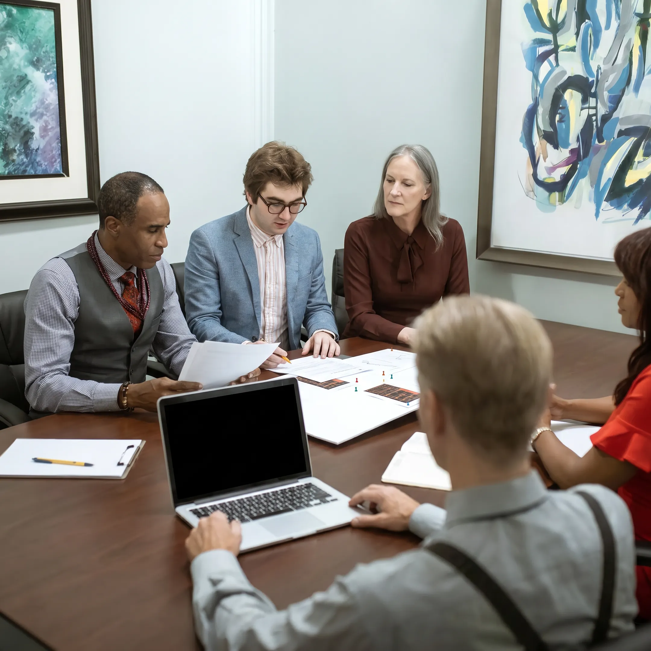 Business owner reviewing small business loan options with a funding specialist