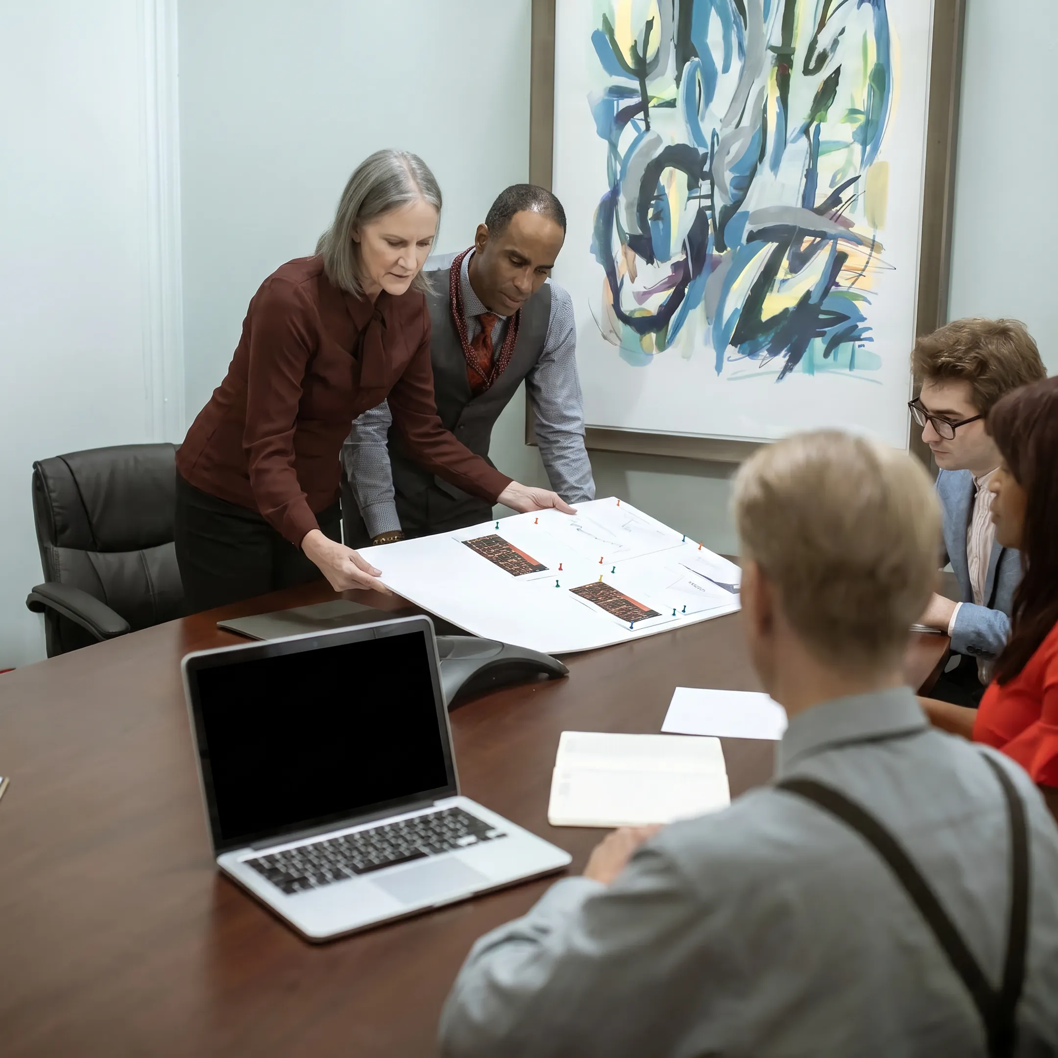 Investor discussing real estate financing with funding specialist