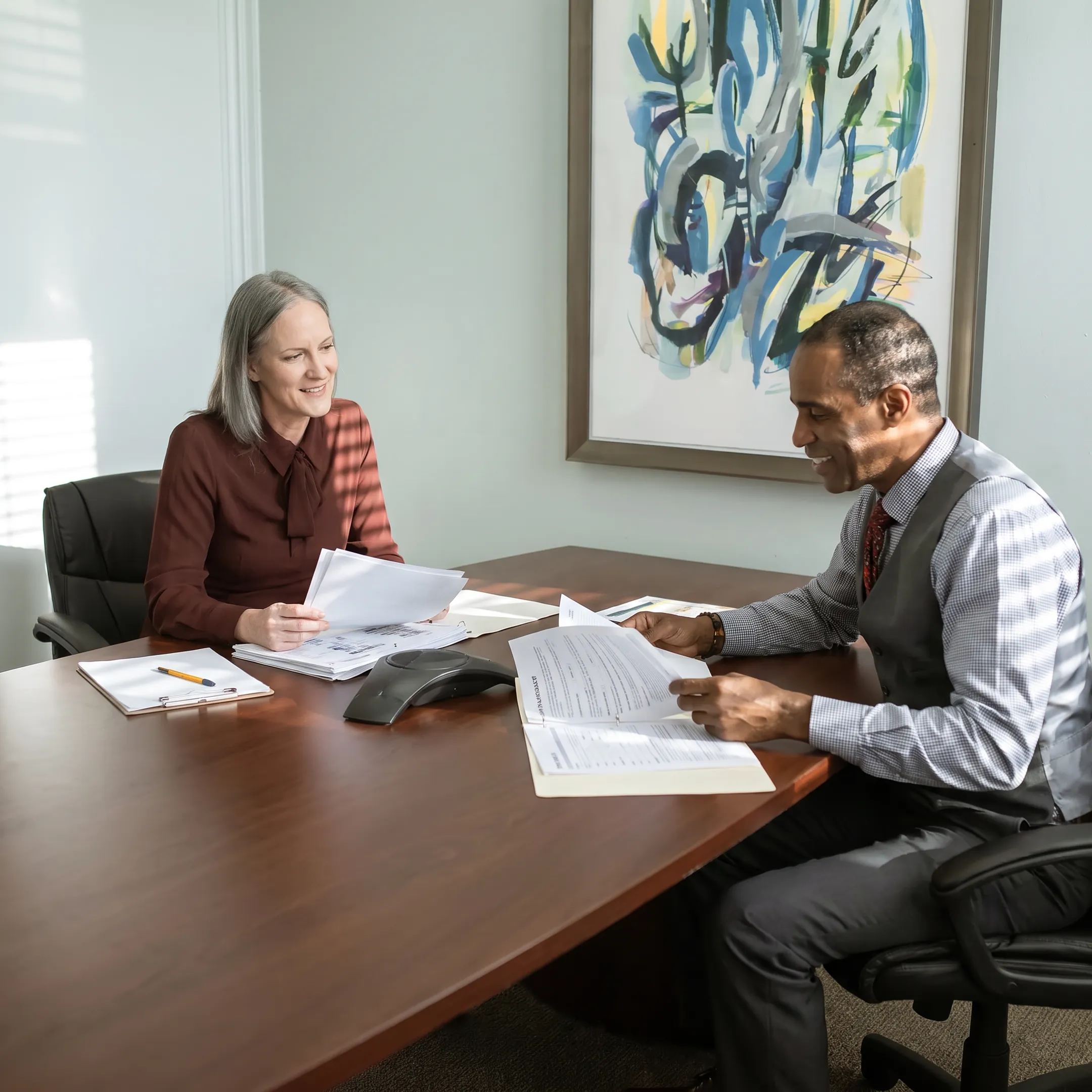 Florida real estate investor reviewing hard money loan documents with a funding specialist
