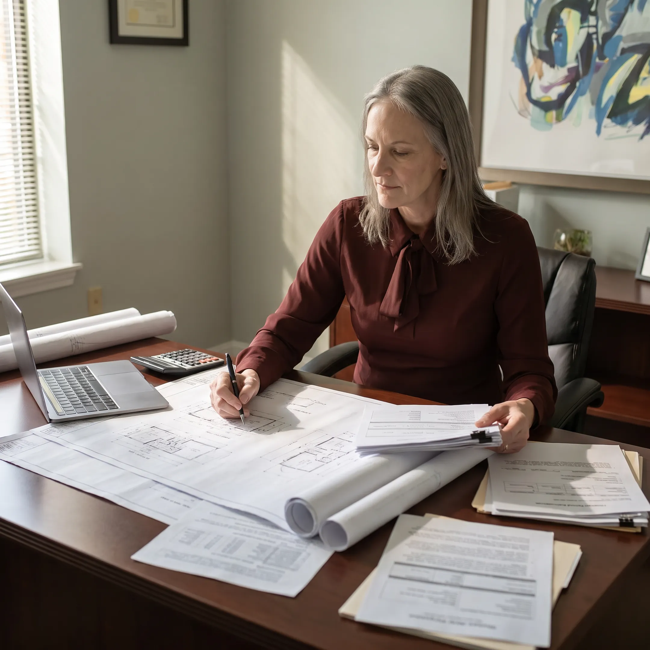 Investor reviewing San Antonio property financing documents