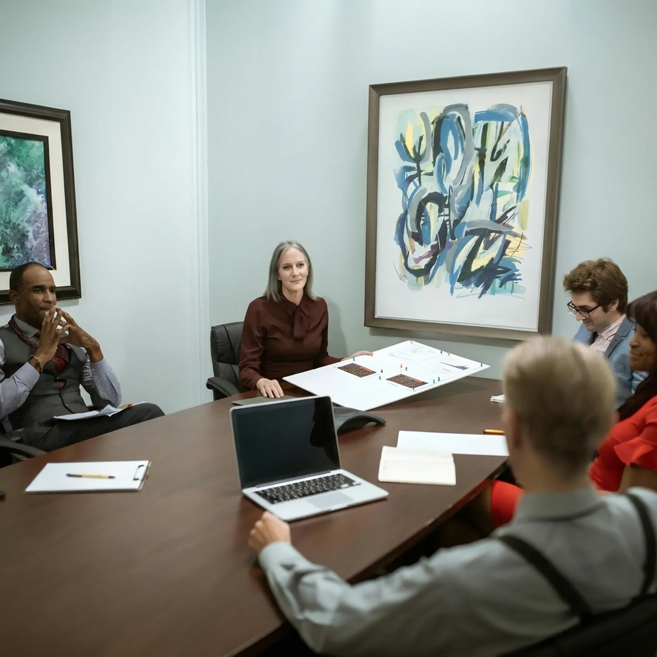 Funding specialist explaining business loan options