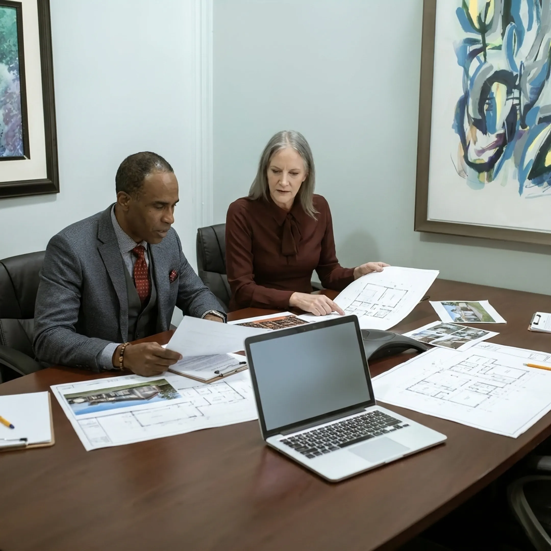 Investor discussing residential property financing with a funding specialist