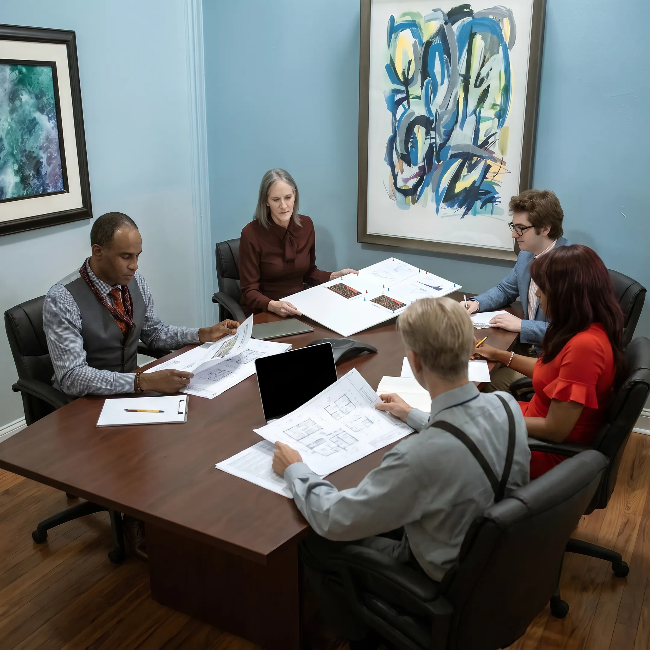 Investor discussing real estate financing with funding specialist