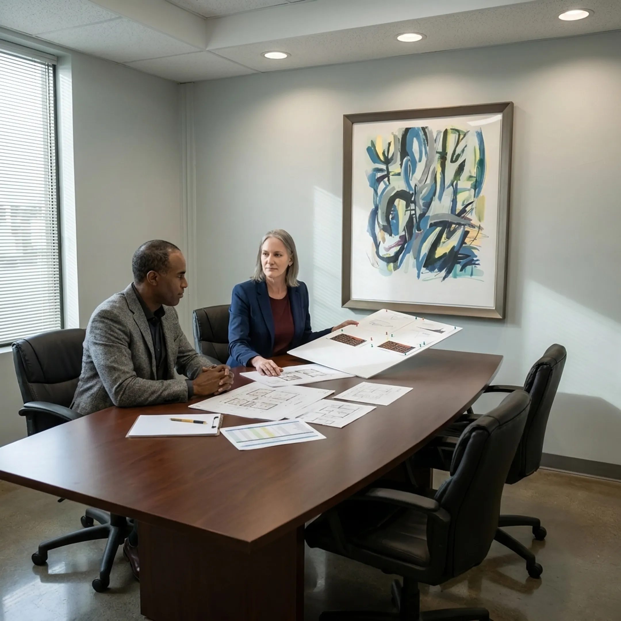 Investor discussing real estate funding options with an advisor