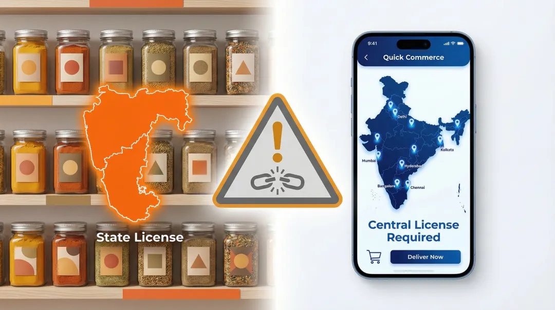 Regional food brand compliance gap scenario expanding to multi-state quick commerce platforms