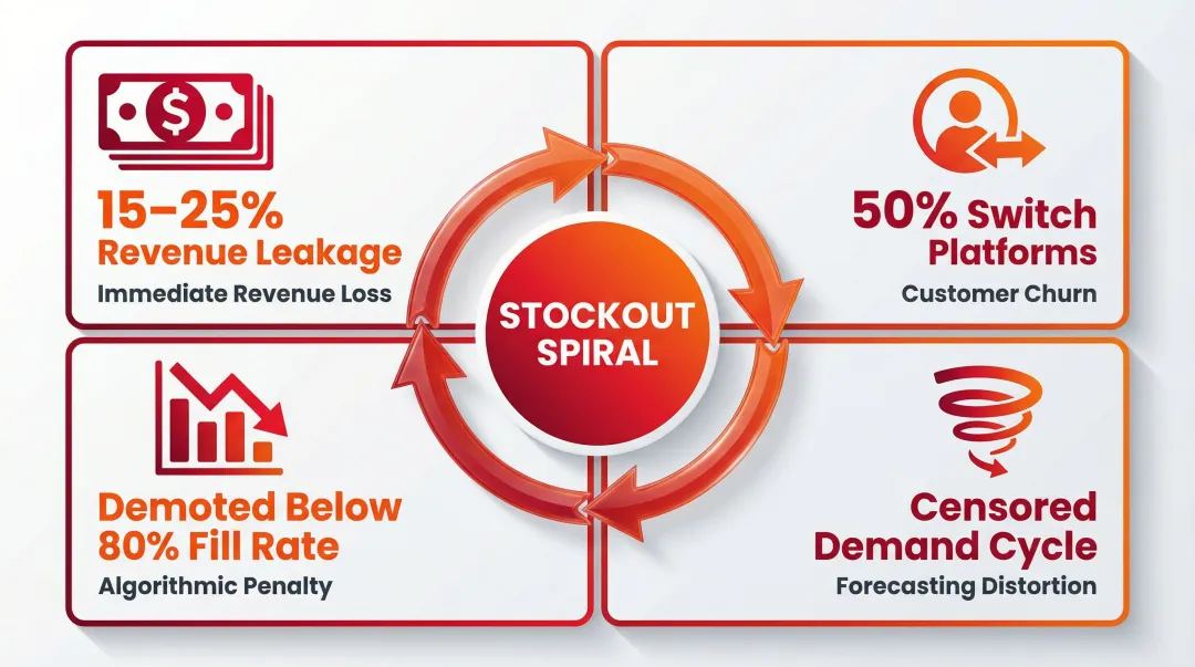 Four compounding consequences of Quick Commerce stockouts on FMCG brand growth