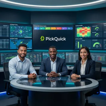 Operations team monitoring automated PO extraction and dispatch coordination workflow on a control tower dashboard