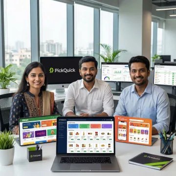 PickQuick catalog management team optimizing product listings on quick commerce platforms