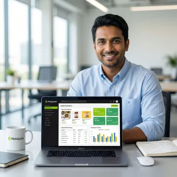 Zepto in-app advertising dashboard showing sponsored product placements and campaign analytics