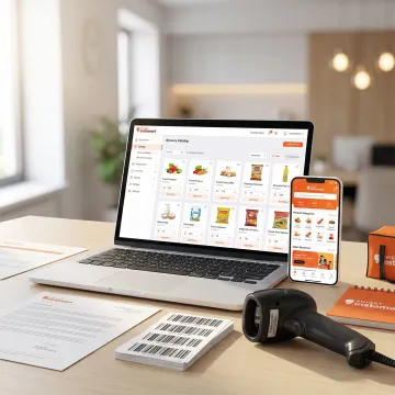 Swiggy Instamart seller dashboard showing product listings and inventory management