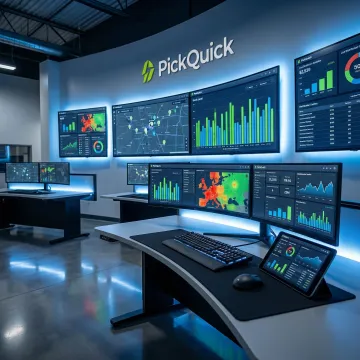 Real-time inventory dashboard showing dark store stock levels and availability metrics