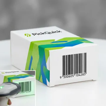 GS1 barcode labels on consumer product packaging meeting QC platform standards