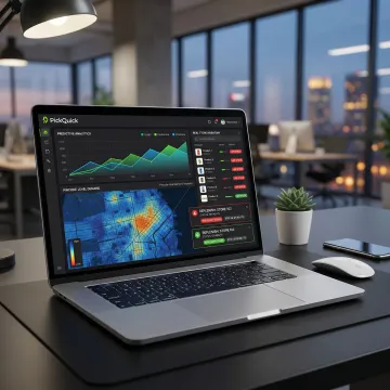 Supply chain forecasting system displaying predictive analytics and inventory optimization recommendations
