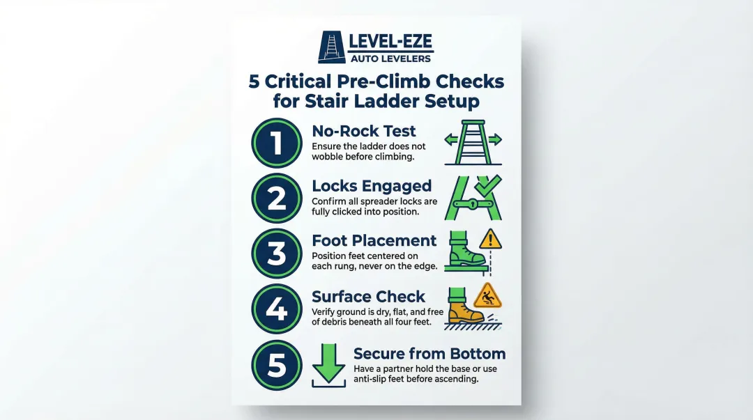 5-step ladder safety checklist before climbing stairs for painting