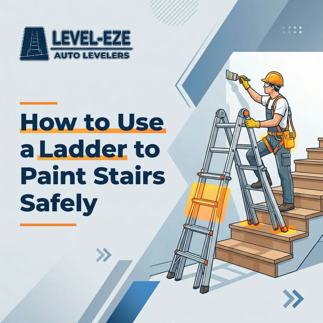 How to Use a Ladder to Paint Stairs Safely