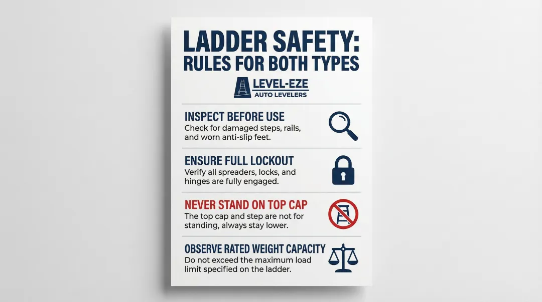 Portable ladder safety checklist four key inspection and usage rules
