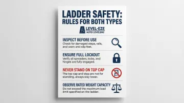 Portable ladder safety checklist four key inspection and usage rules
