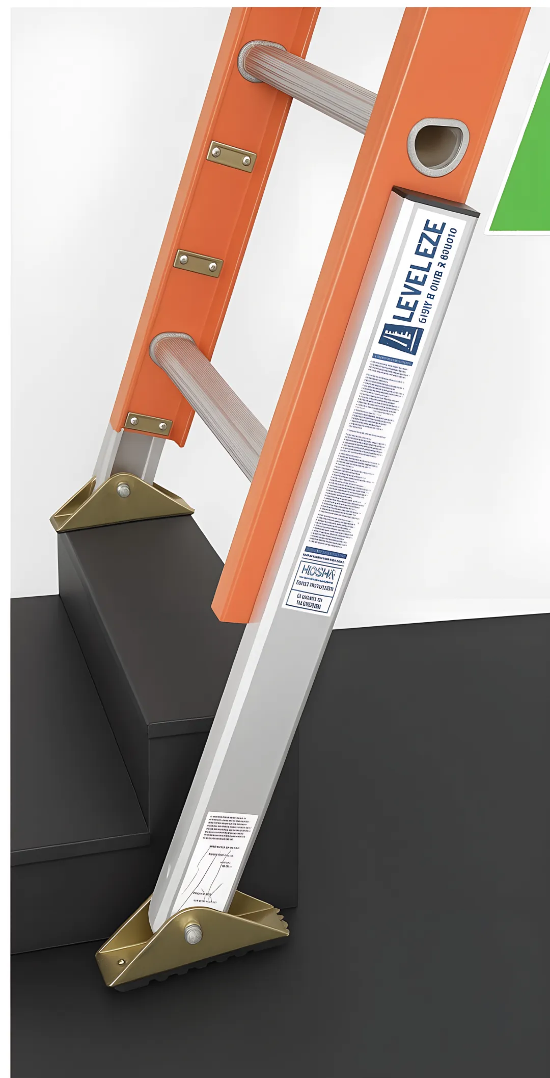 Level-EZE® Automatic Ladder Levelers for Aluminum Platform Ladders