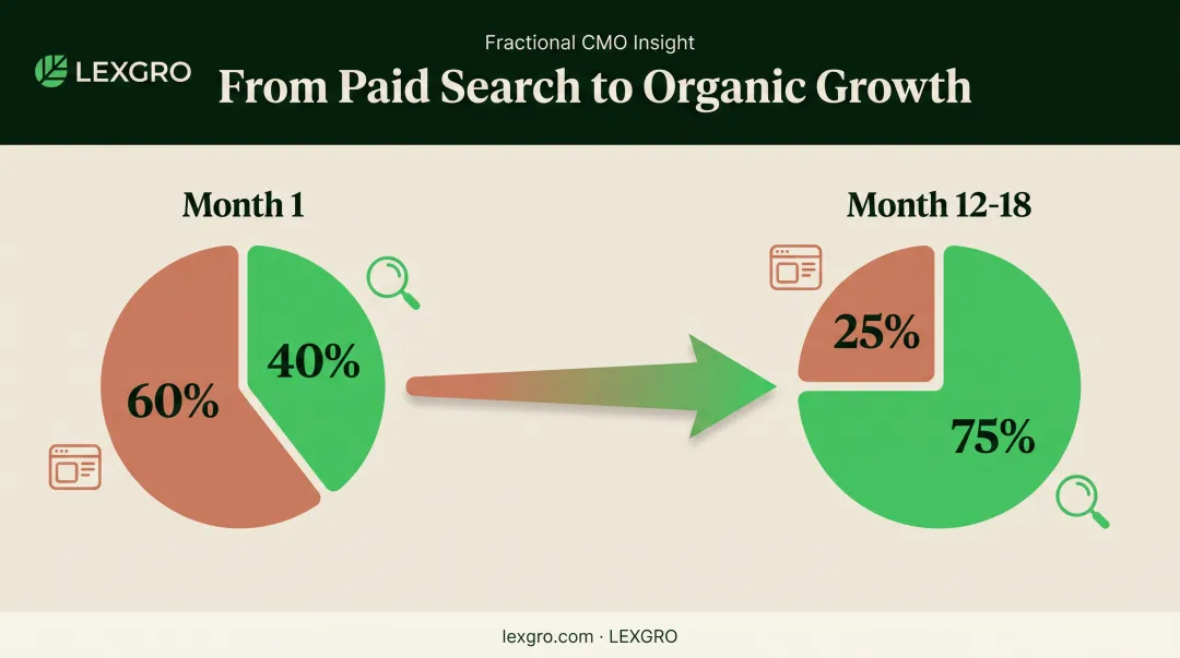 12 to 18 month marketing budget shift from PPC to SEO