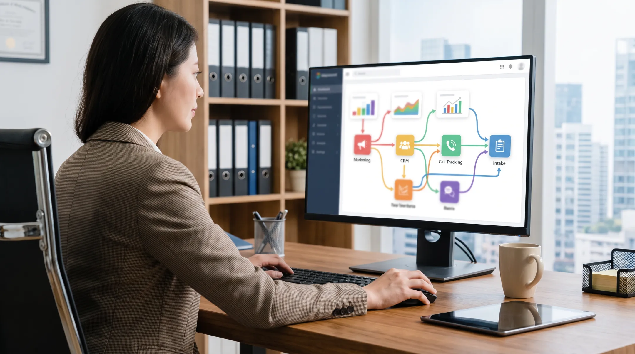 LEXGRO LexxlyIQ platform connecting law firm marketing intake data