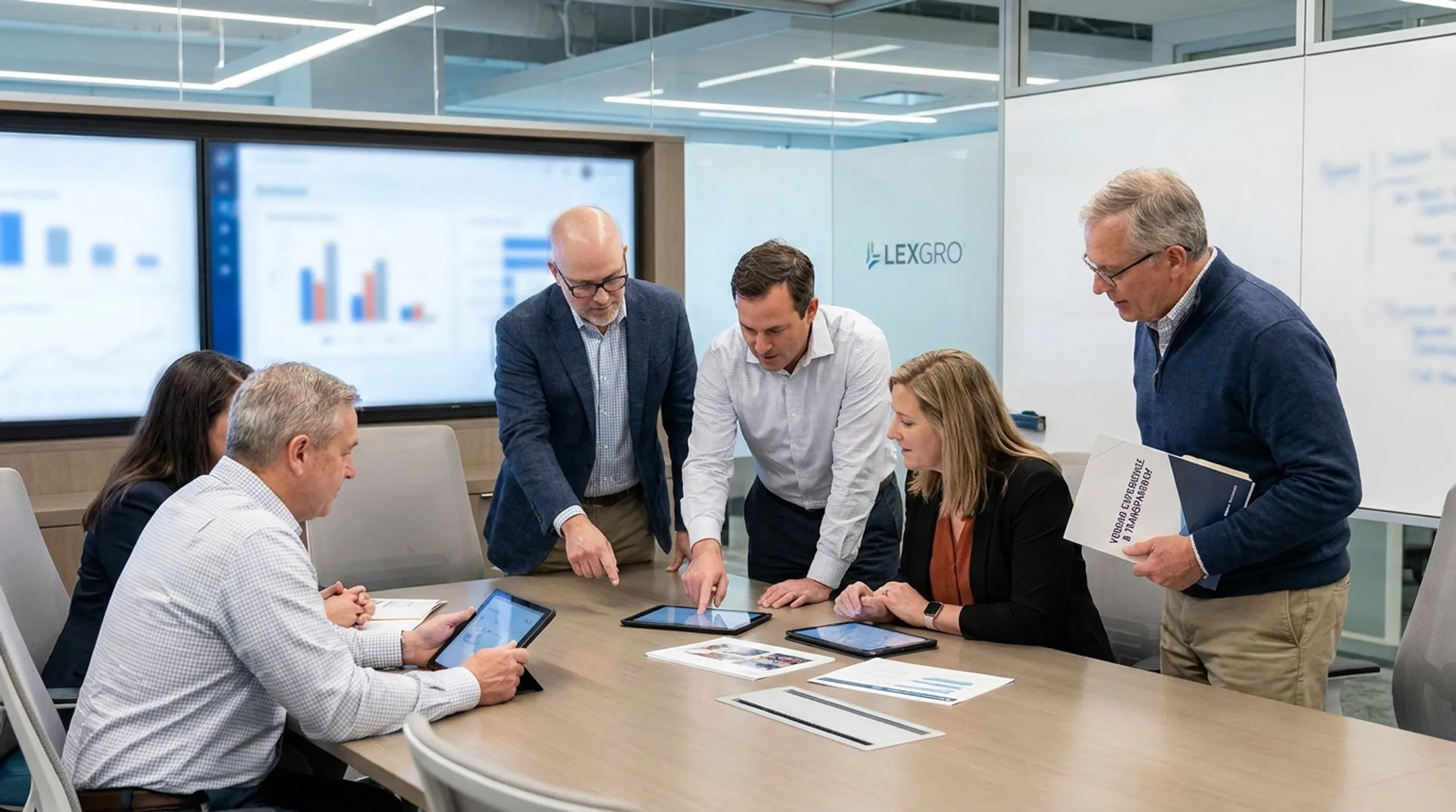 LEXGRO team evaluating marketing technology vendors for law firms