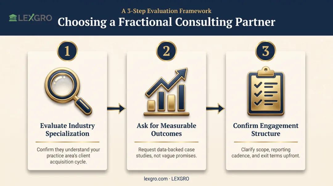 3-step process for selecting a fractional marketing consulting partner