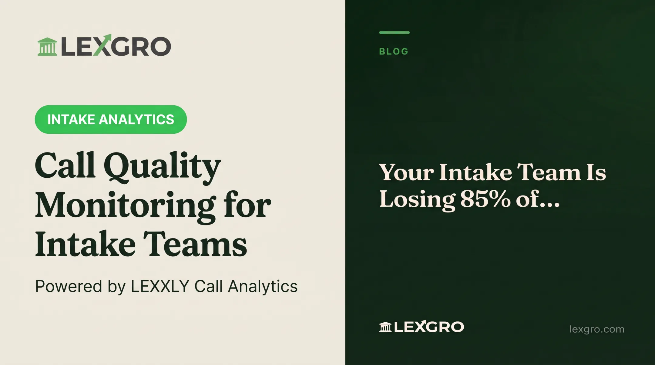 Call Quality Monitoring for Intake Teams