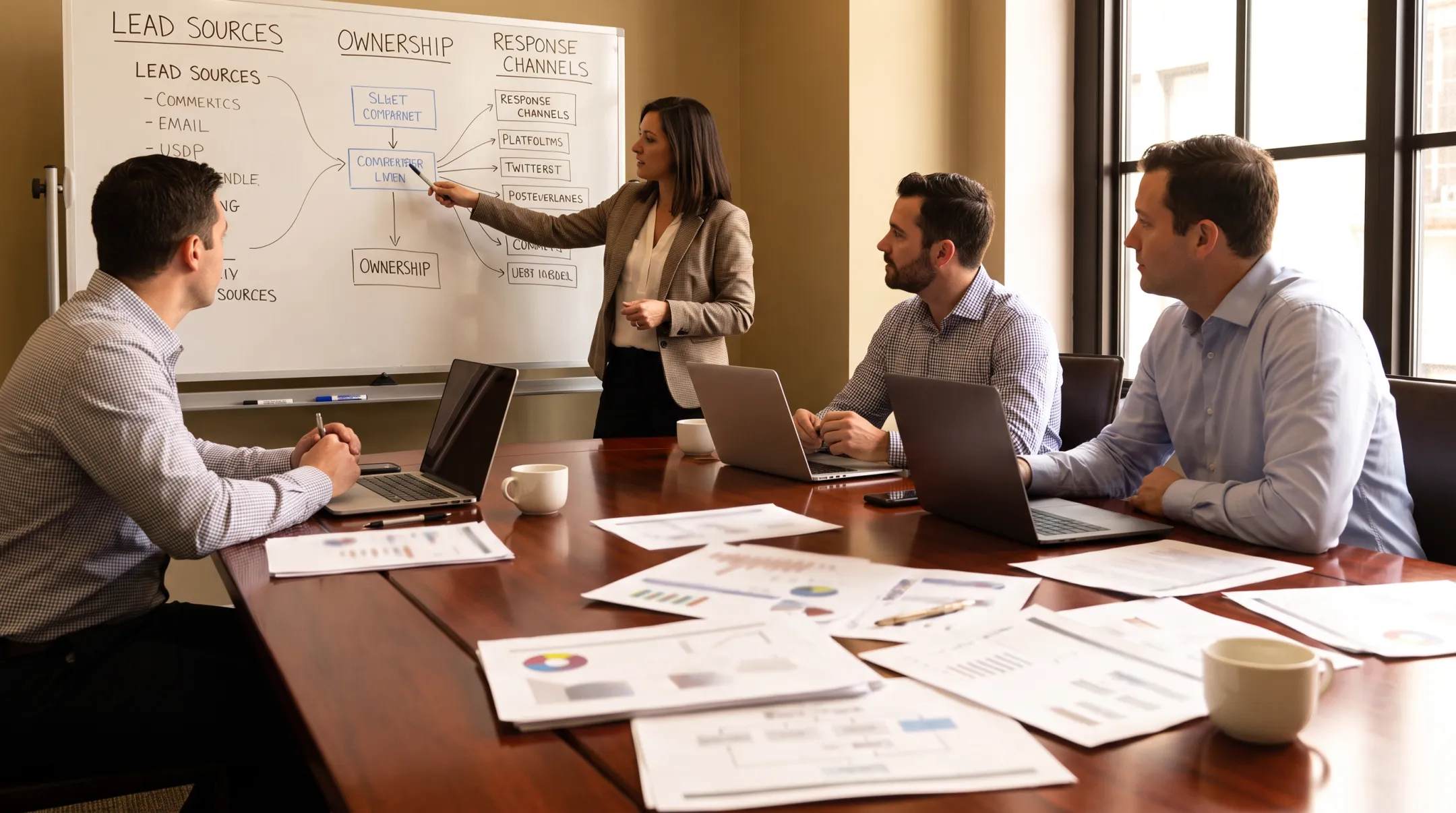 LEXGRO law firm intake diagnostic team reviewing lead response records