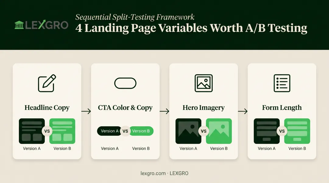 Four landing page elements to A/B test for higher conversions