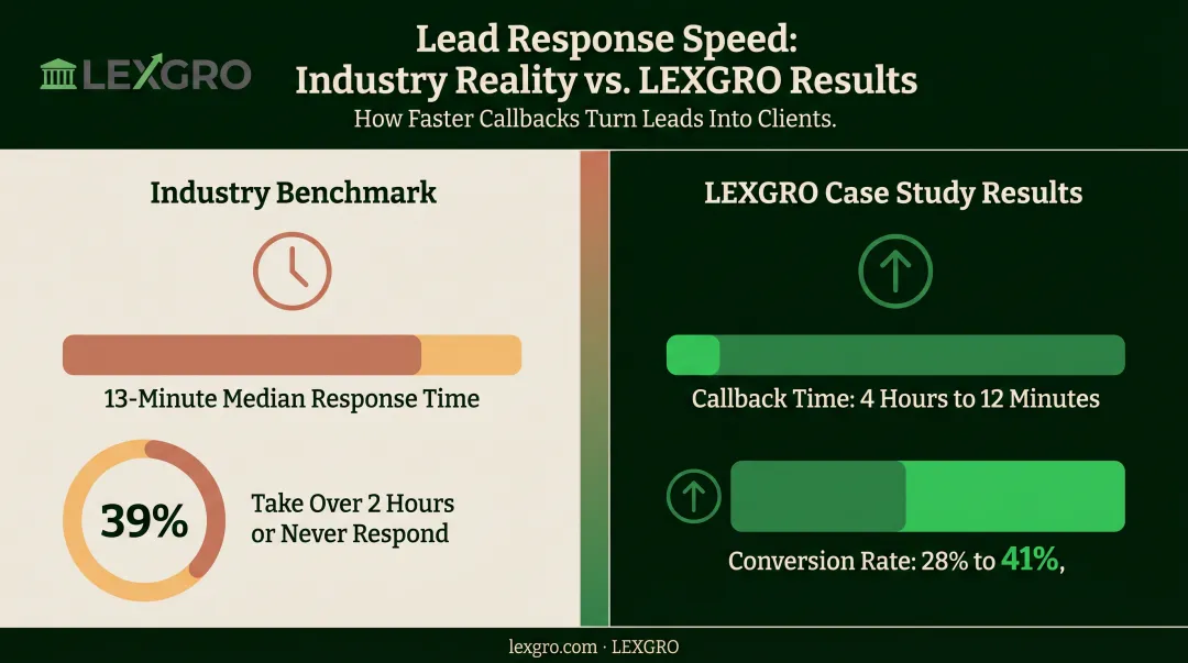 Speed-to-lead response time impact on law firm conversion rates