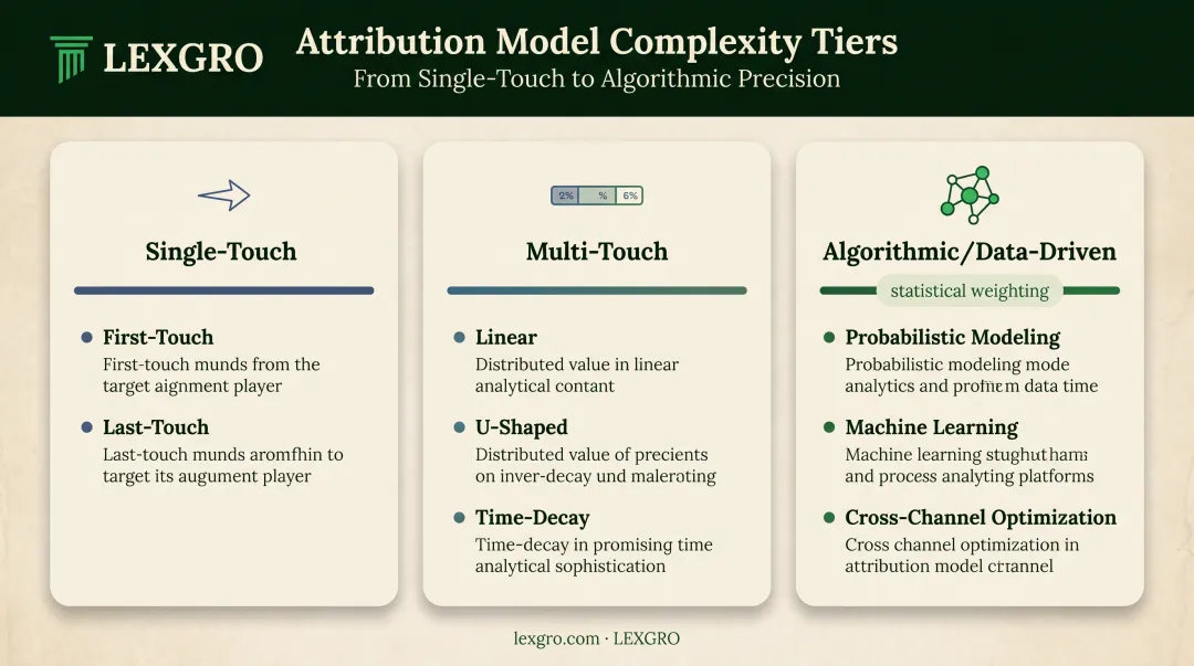Single-touch versus multi-touch versus algorithmic attribution models comparison chart