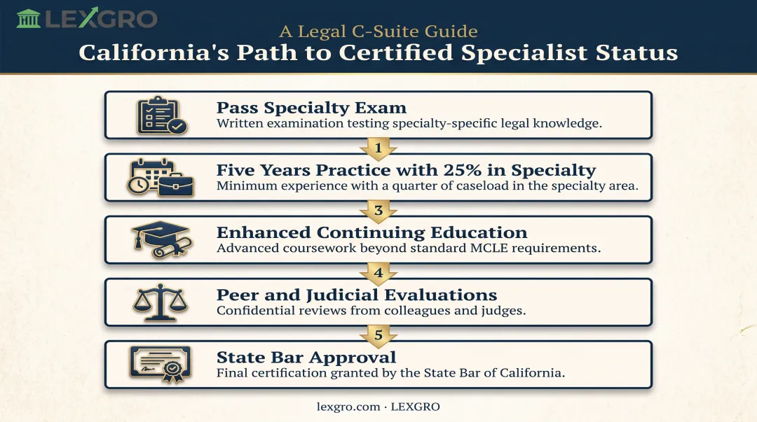 5-step process to become a certified legal specialist in California