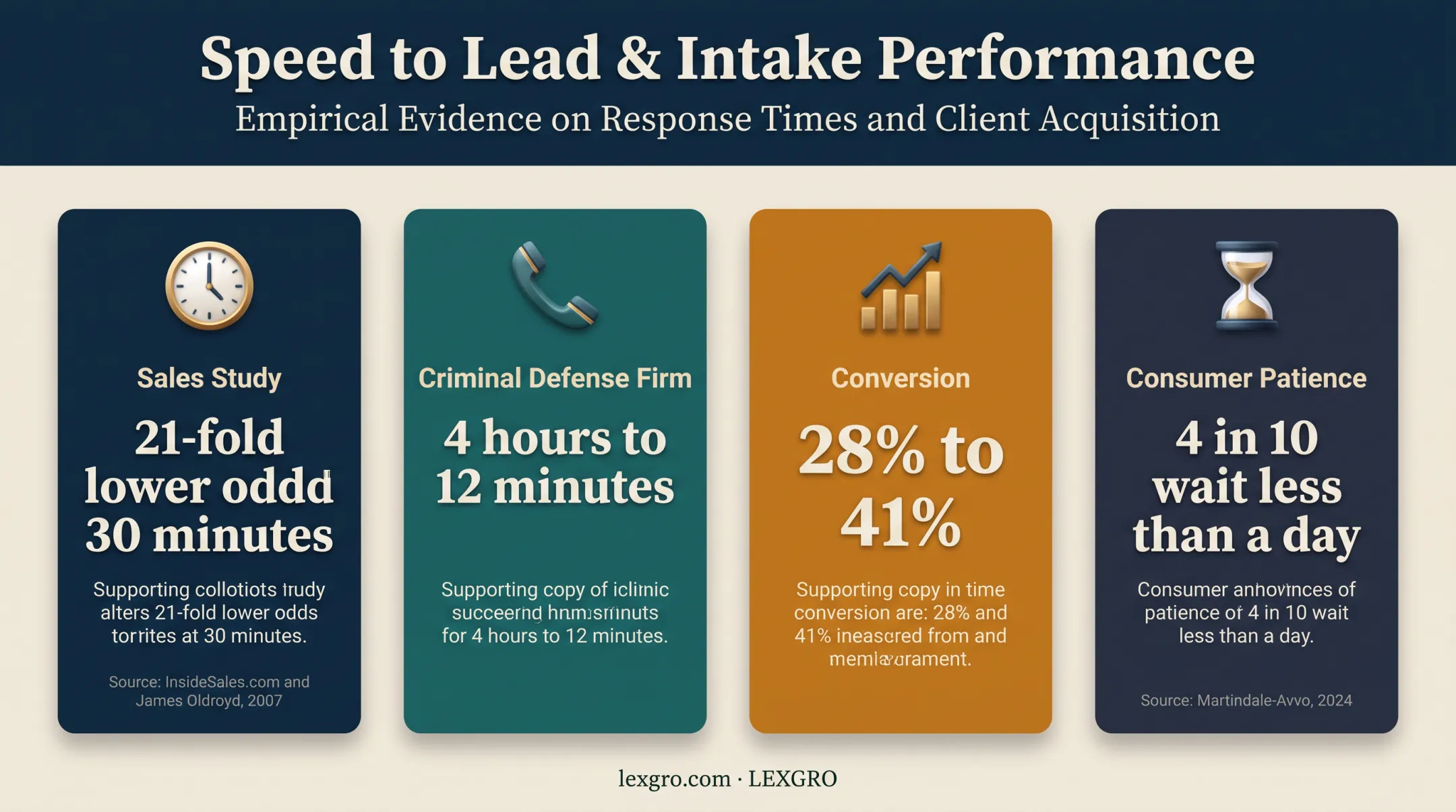 Law firm lead response time research and conversion results