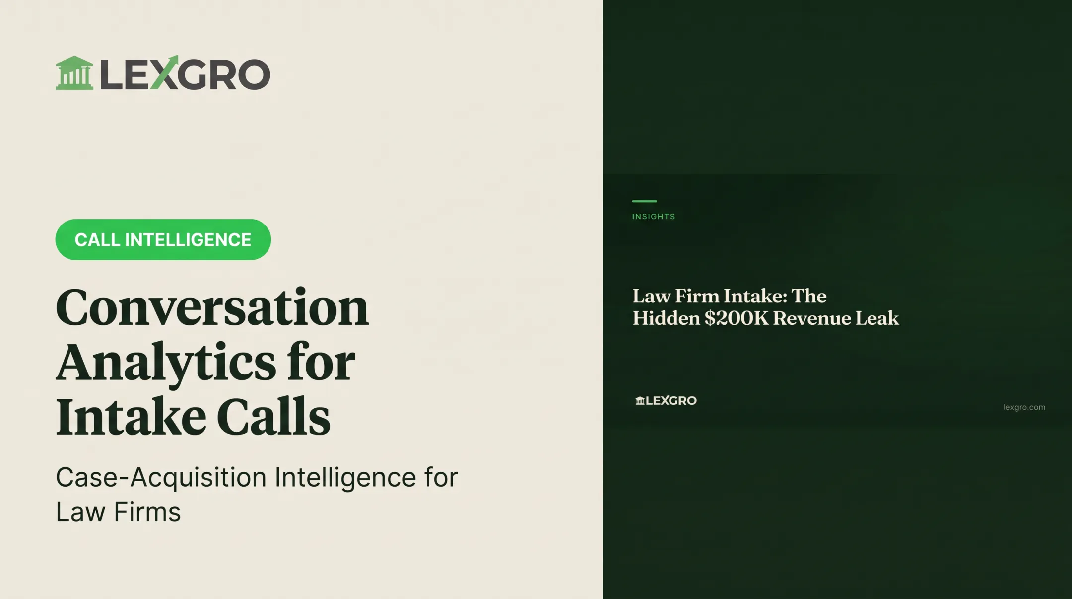 Conversation Analytics for Intake Calls