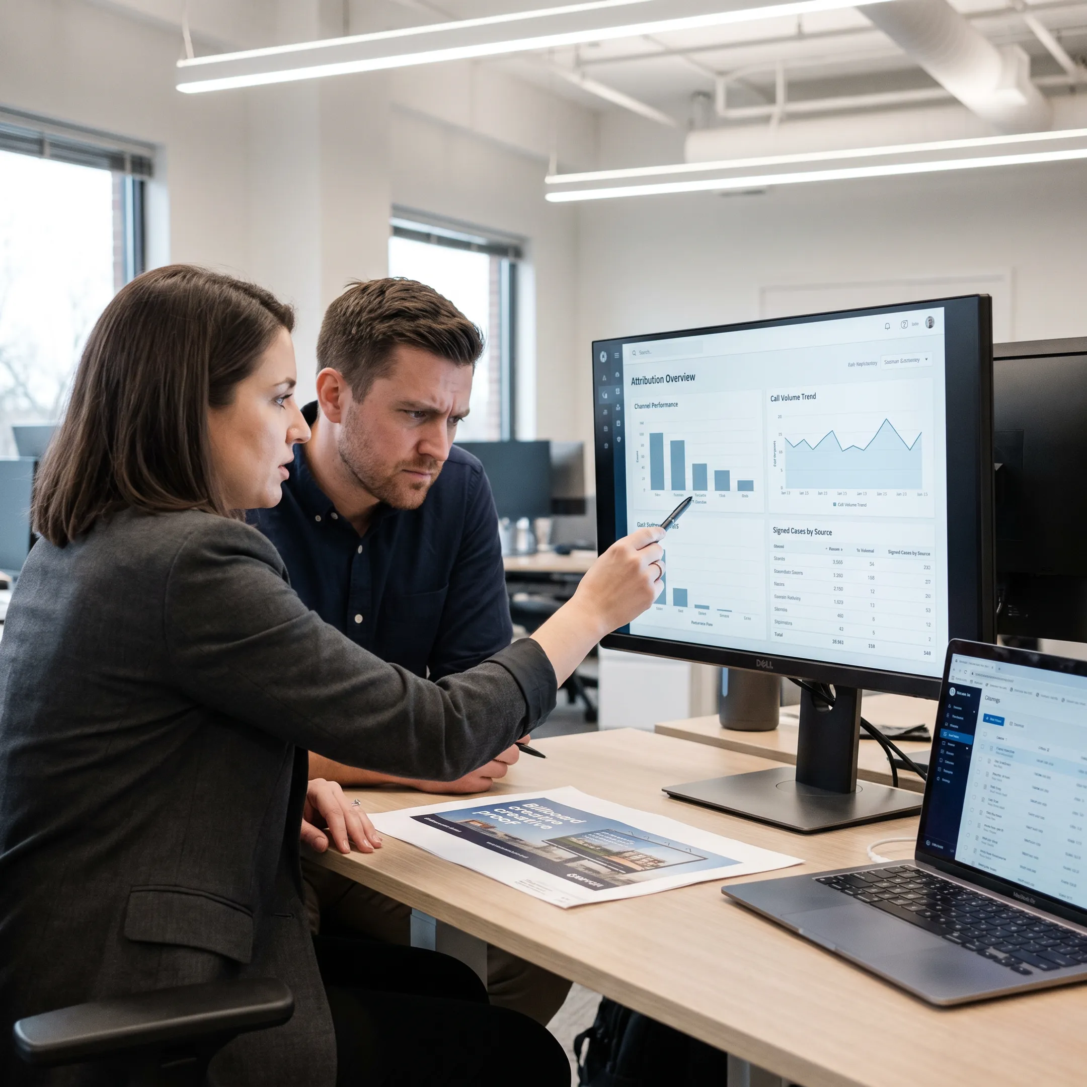 Law firm billboard campaign tracked alongside marketing analytics