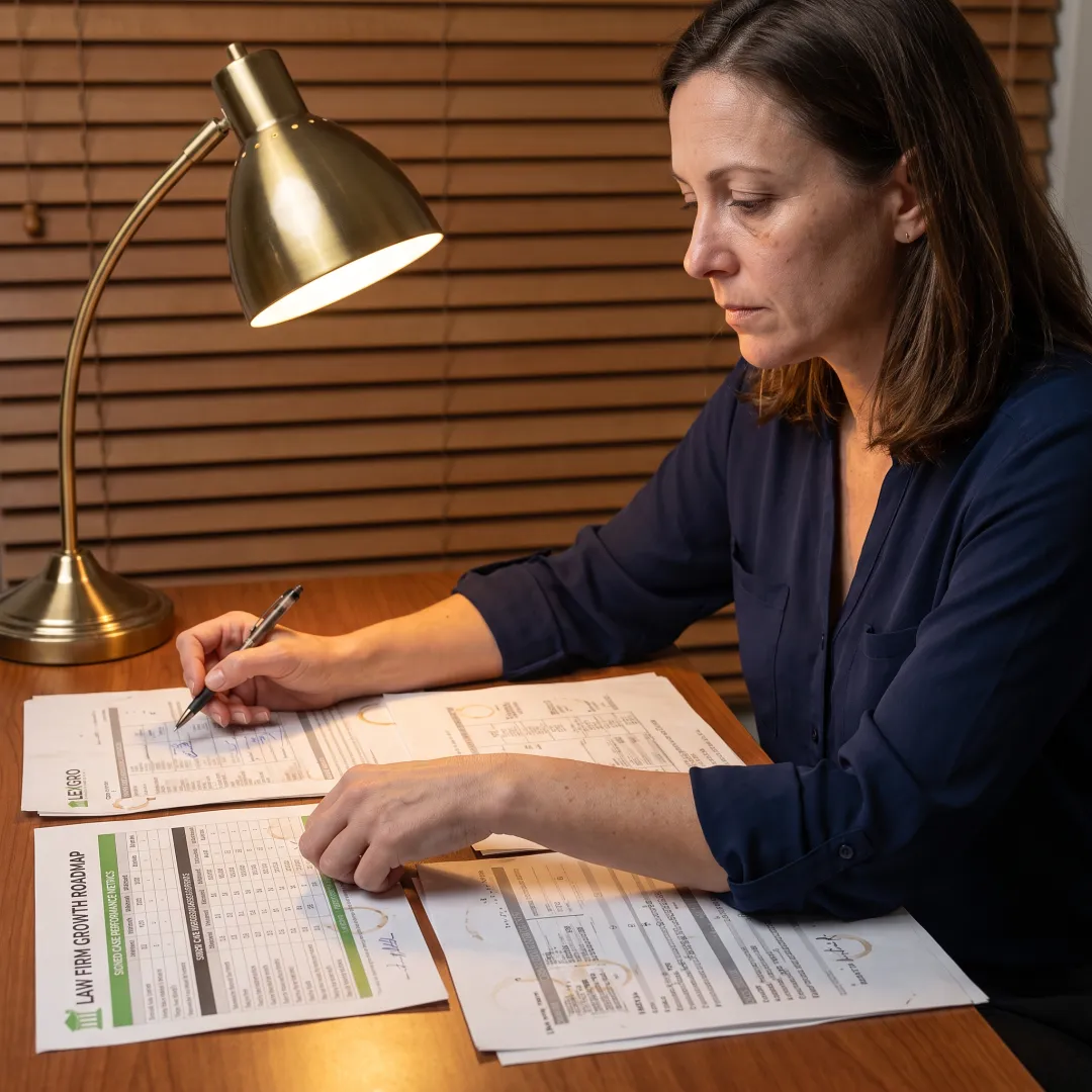 Legal marketing strategist building a law firm growth roadmap