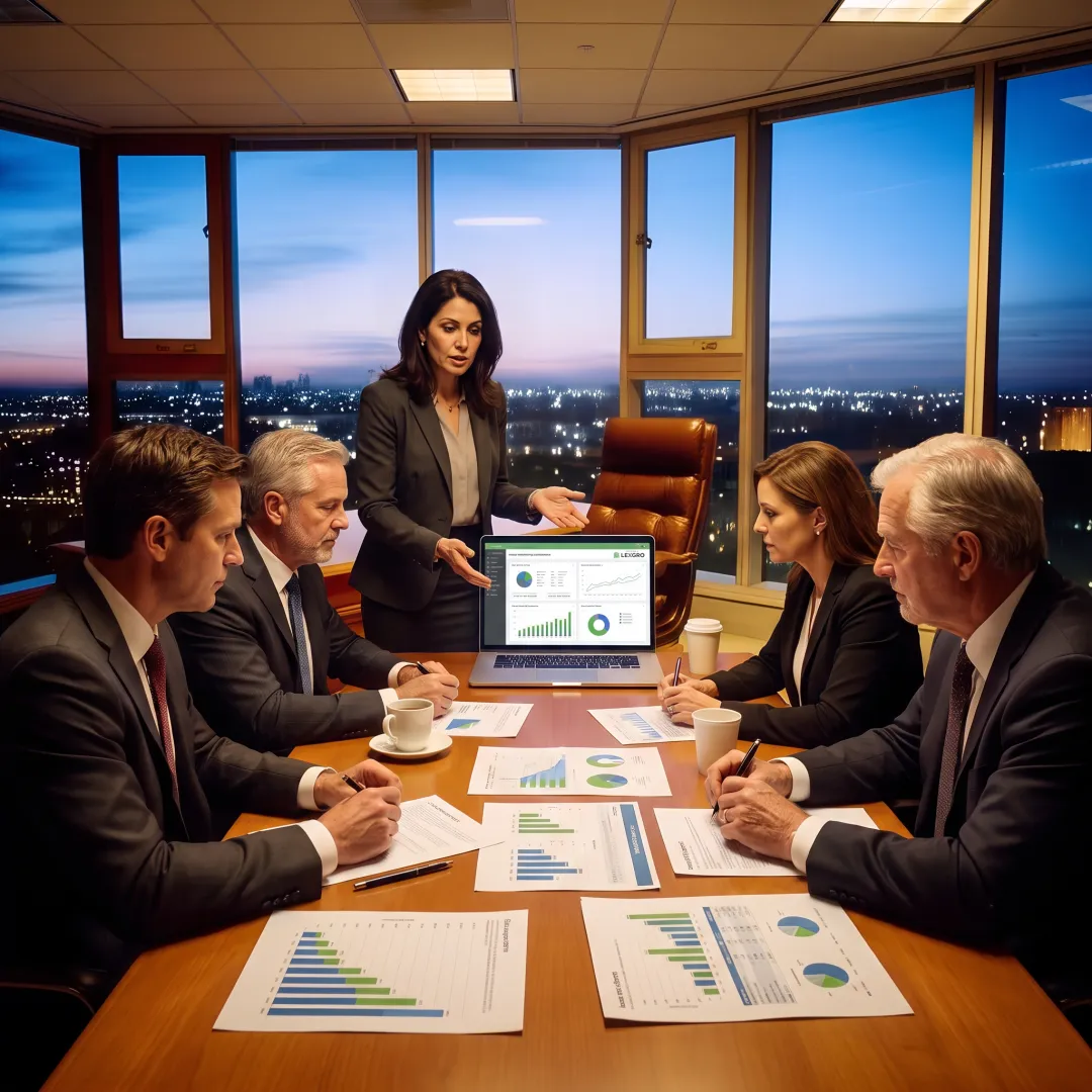 Marketing leader reviewing law firm growth data